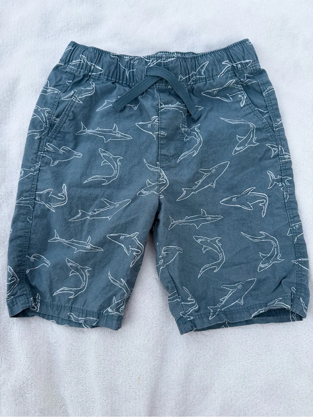 Old Navy Blue Shark-Print Kids Shorts Size 5T